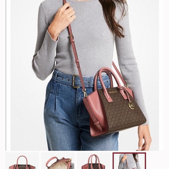 Michael Kors Avril Small Leather Top-Zip Satchel and Multifunctional Phone Case - Picture 10 of 16